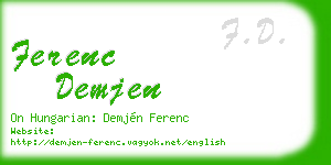ferenc demjen business card
